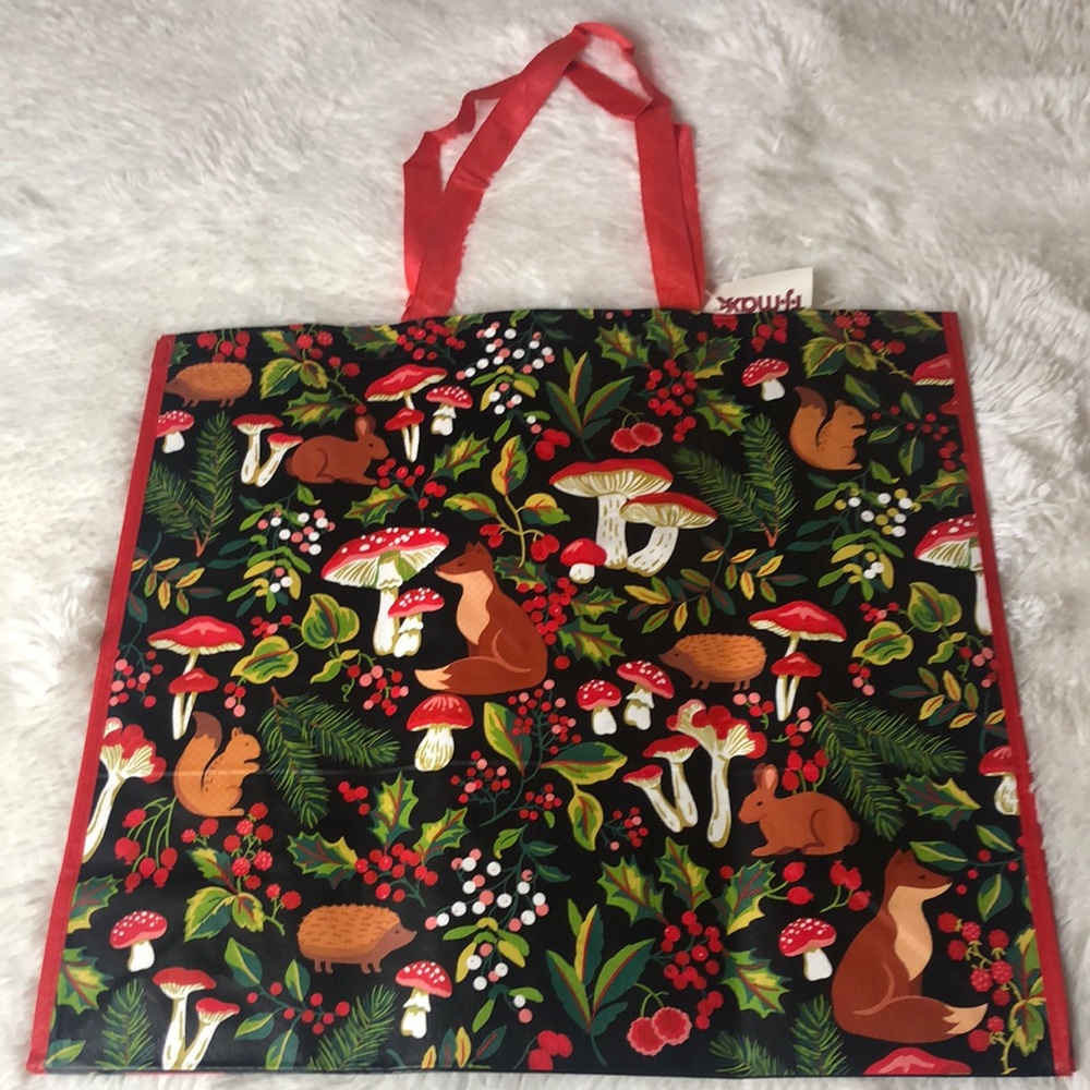 Shopping Bag TJMAXX Squirrel 🐿️ Fox 🦊 Rabbit 🐇 Hedgehog 🦔 Mushroom 🍄 NWT